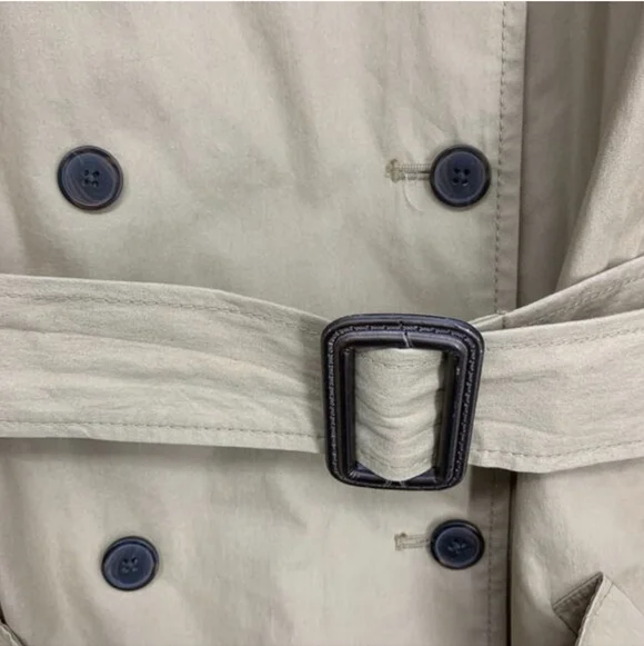 Old Navy Double-Breasted Tan Trench Coat - Picture 3 of 5